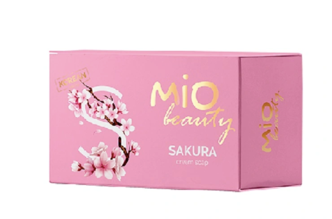 Крем-мило косметичне тверде марки SAKURA Mio Beauty 100г